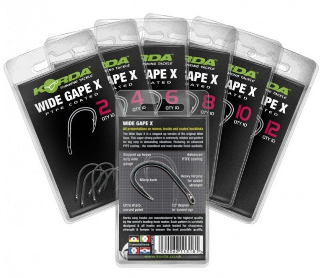 Korda Wide Gape X Hooks - Vale Royal Angling Centre