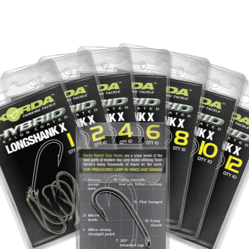 Korda Long Shank X Hooks - Vale Royal Angling Centre