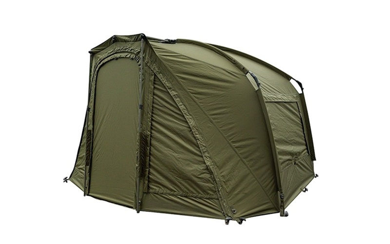 Fishing Bivvy Tent 1-Man Waterproof, Pre-Threaded Poles & Fishing
