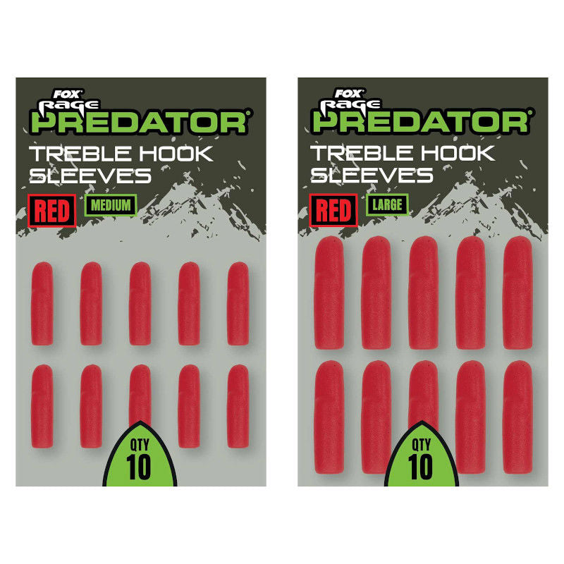 Fox Rage Predator Treble Hook Sleeves Red